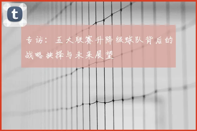 专访：五大联赛升降级球队背后的战略抉择与未来展望